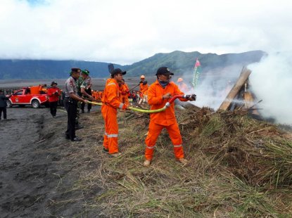 Antisipasi Kebakaran Hutan, BPBD Kabupaten Pasuruan Sinergi Dengan TNBTS  