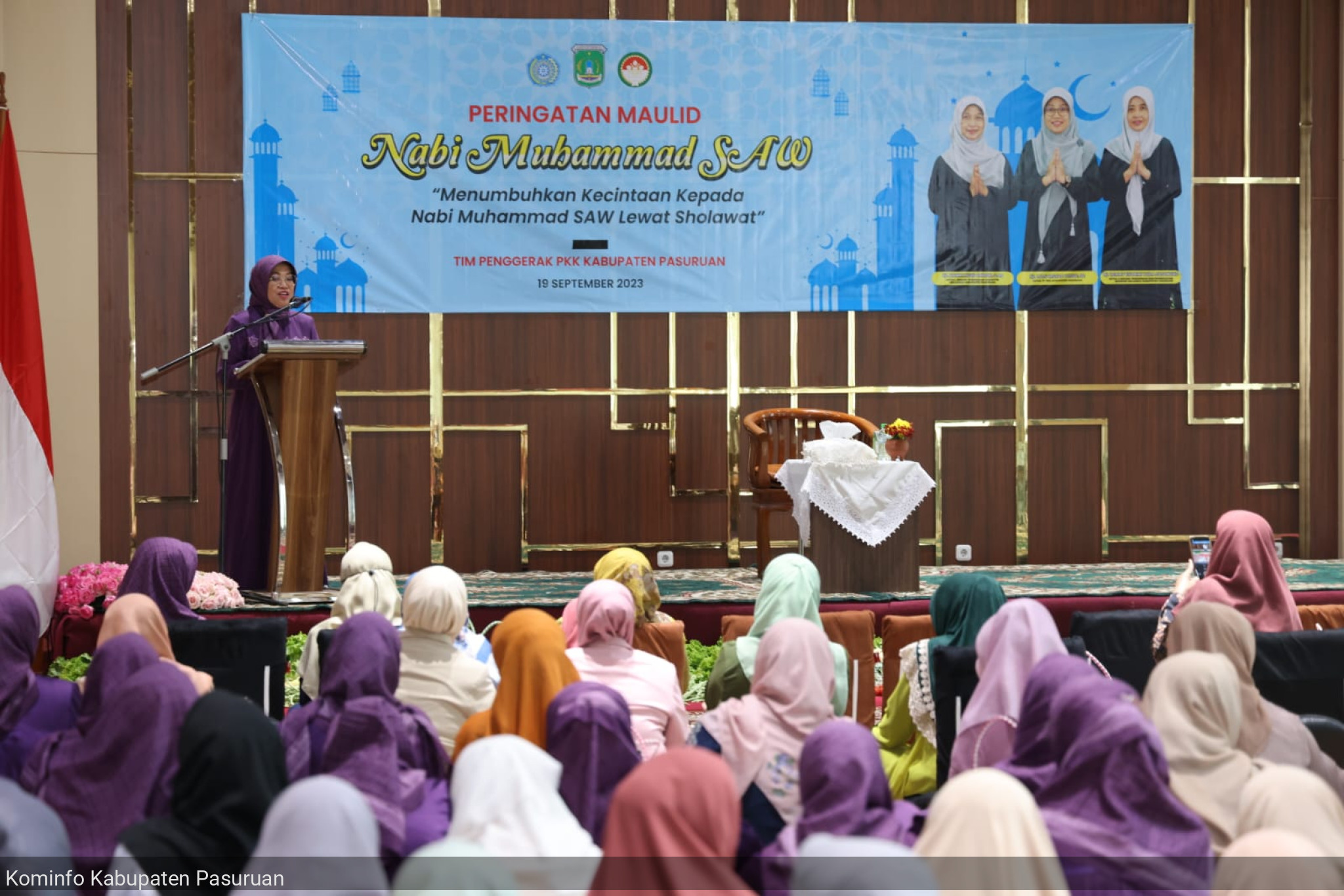 Acara Peringatan Maulid Nabi Muhammad SAW 1445 H, Menjadi Momen Perpisahan Ibu Bupati dan Ibu Wakil Bupati