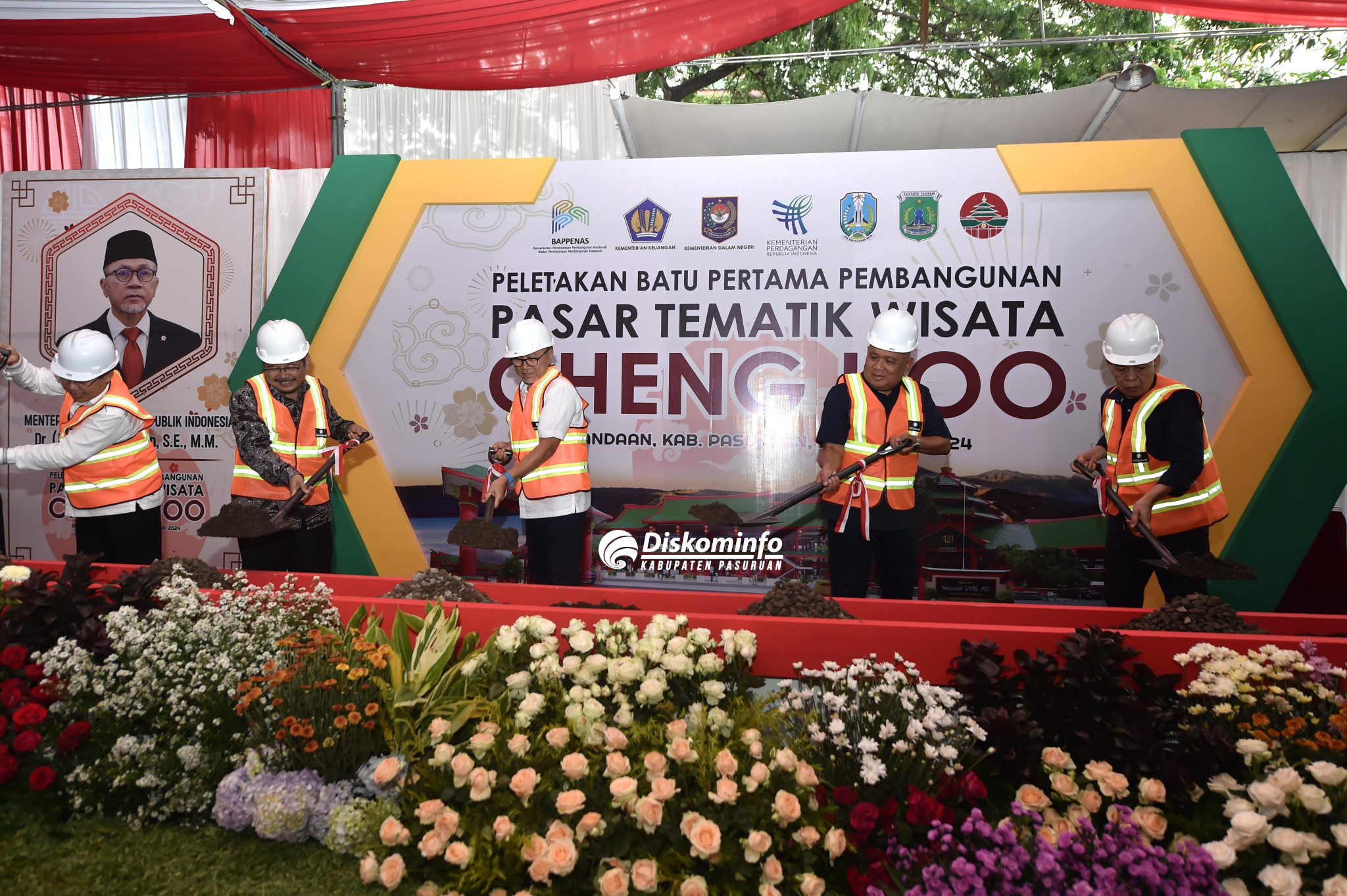 Menteri Perdagangan RI bersama Pj Bupati Pasuruan Launching Revitalisasi Pasar Tematik Cheng Hoo