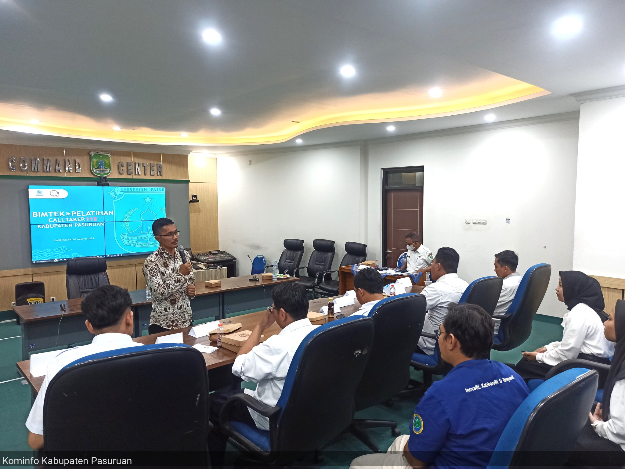 Dinas Kominfo Kabupaten Pasuruan Gelar Bimtek dan Pelatihan Layanan Call Taker 112